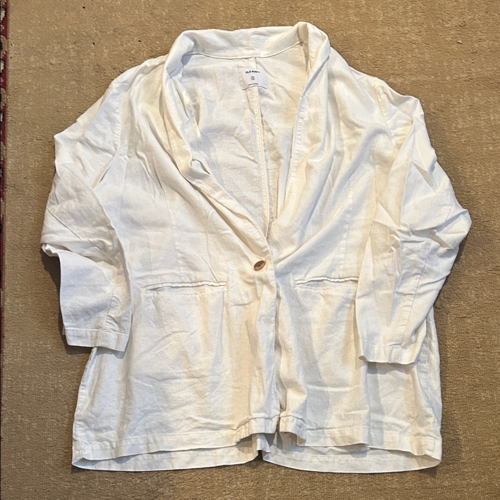 Old Navy Cream Linen Jacket